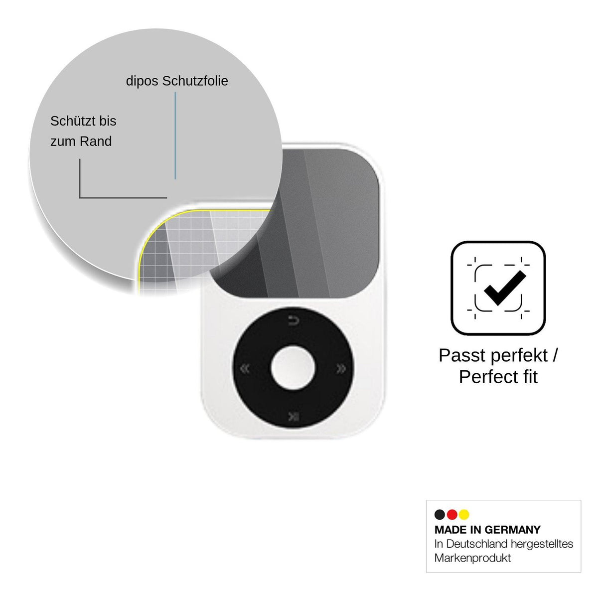 Blickschutzfolie für Shanling Q II matt Schutzfolie Privacy