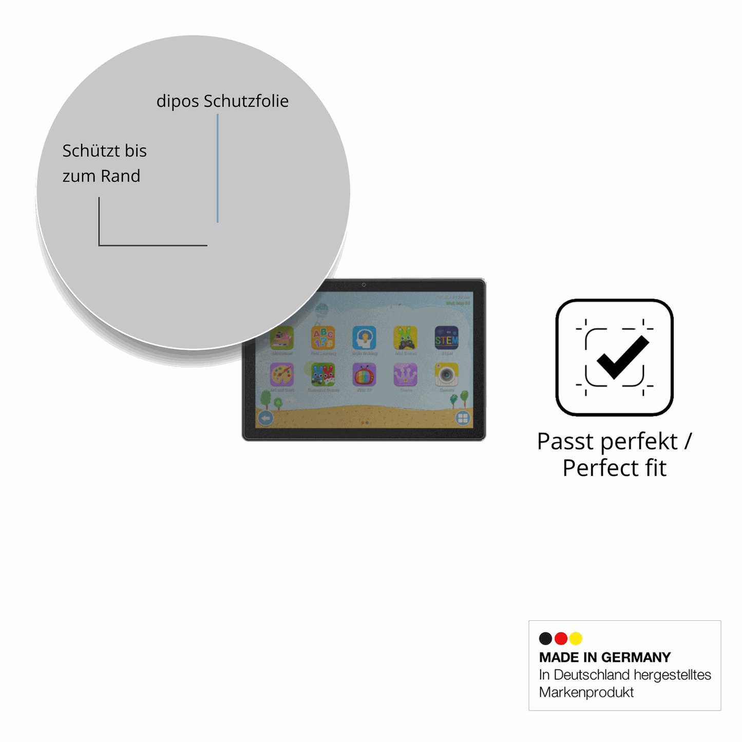 Schutz gegen Kratzer auf dem Sky Devices Kids Pro 1 Glas durch Schlüssel oder Ähnliches