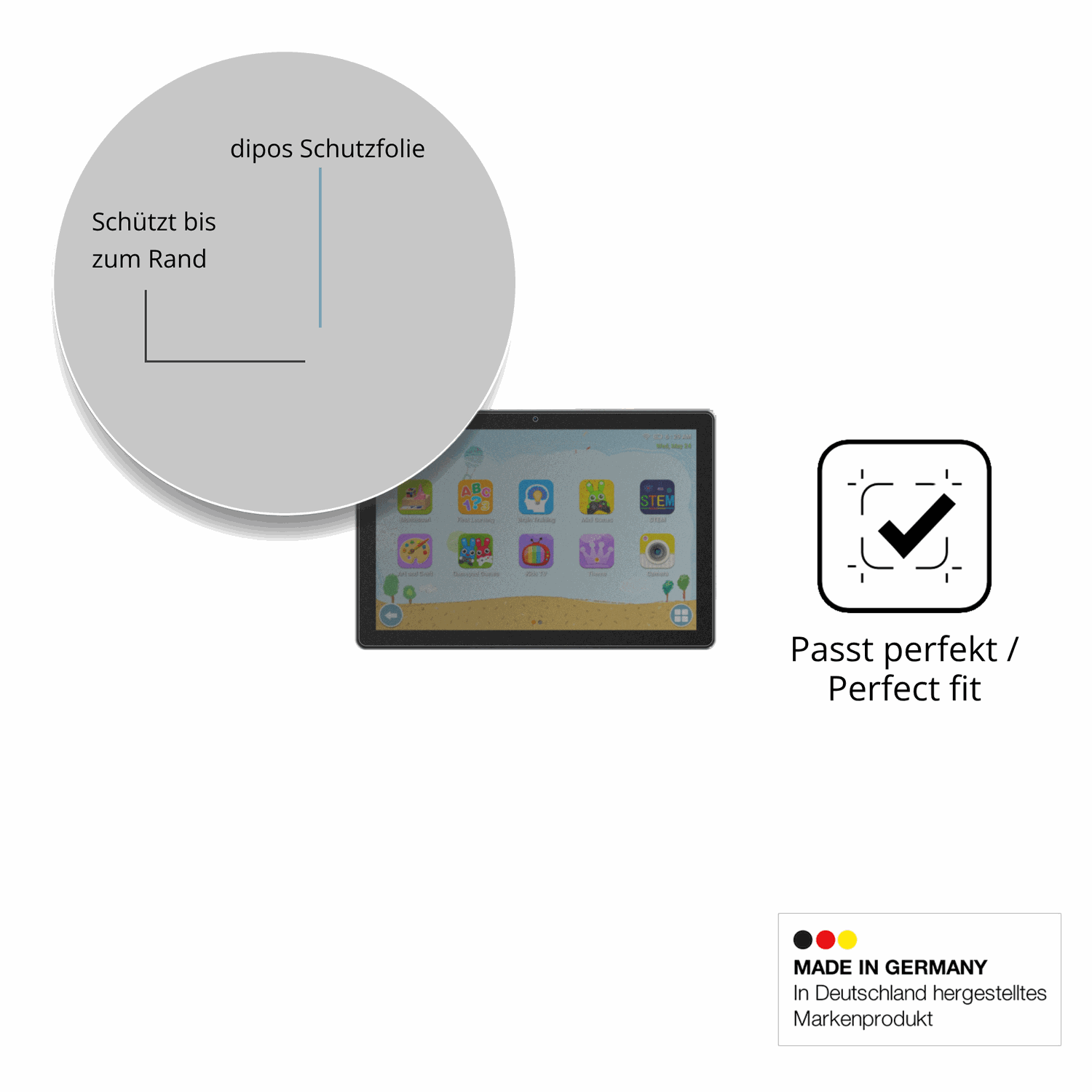 Schutz gegen Kratzer auf dem Sky Devices Kids Pro 1 Glas durch Schlüssel oder Ähnliches