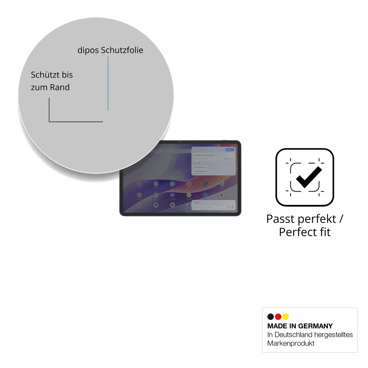 Schutz gegen Kratzer auf dem Tecno MEGAPAD 2 Glas durch Schlüssel oder Ähnliches