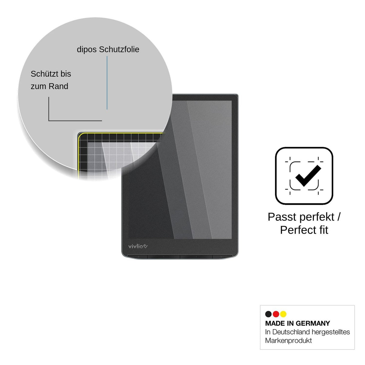 Blickschutzfolie für Vivlio InkPad Color 3 matt Schutzfolie Privacy