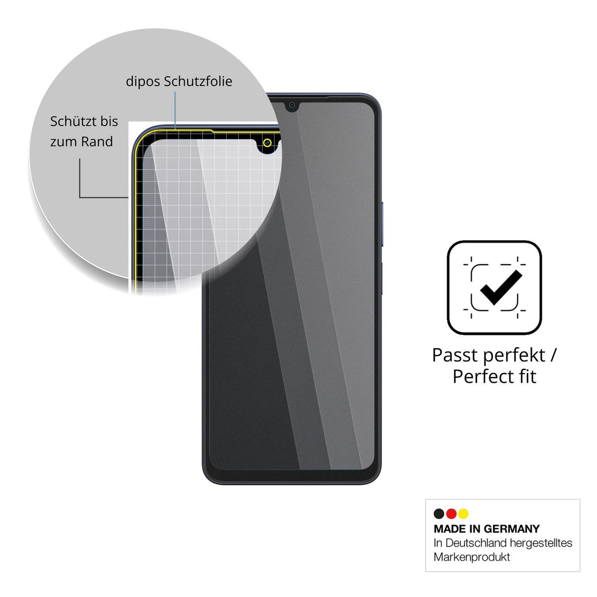 Schutz gegen Kratzer auf dem Vivo Y6c Glas durch Schlüssel oder Ähnliches