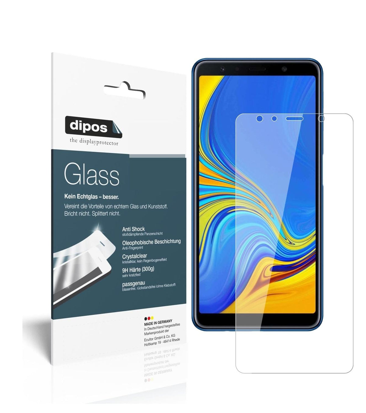 1x 9H Schutzfolie für Samsung Galaxy A7 (2018) Panzerfolie
