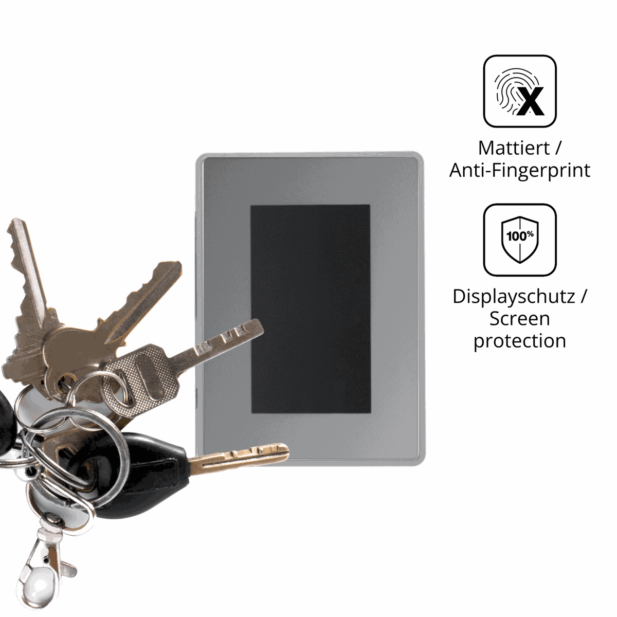 dipos Displayschutz für BUCHER automation JetView 1004, mattierte Oberfläche, Blickschutzfilter und perfekter Passform