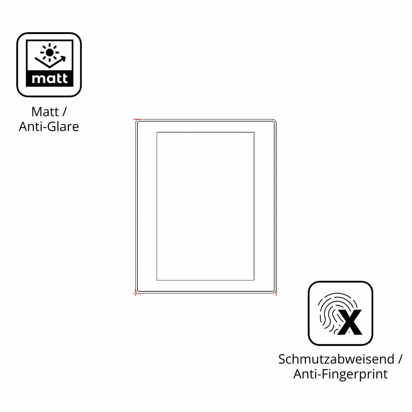 2x Schutzfolie matt für BUCHER automation JetView 1010 Display-Schutzfolie