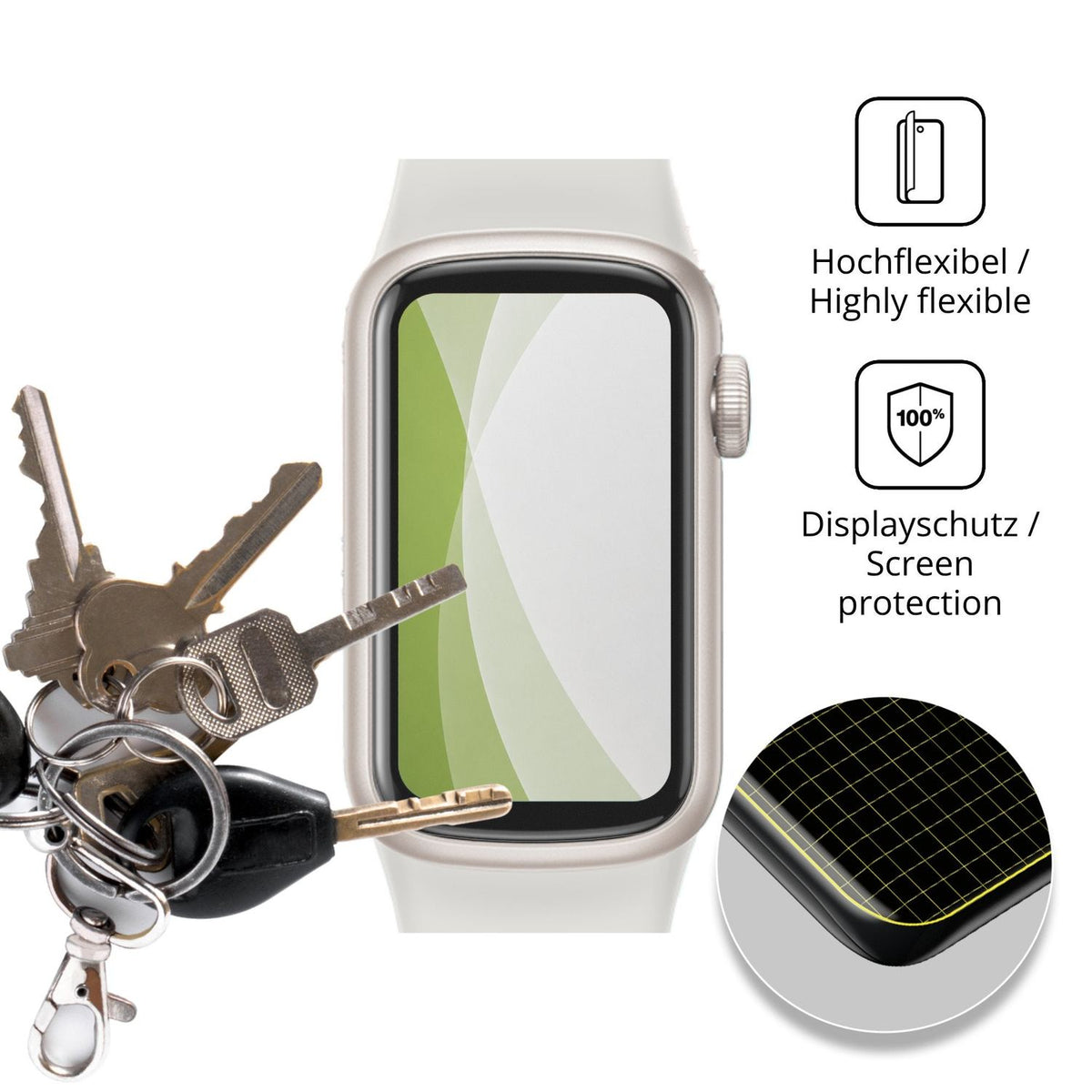 dipos Displayschutz für BUTFORFIT B6, transparente Oberfläche, perfekte Passform auch für die Rundungen