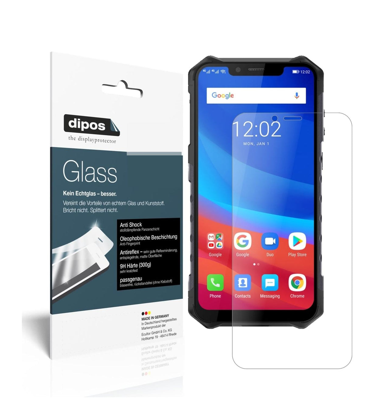 1x 9H Schutzfolie matt für Ulefone Armor 6 Panzerfolie