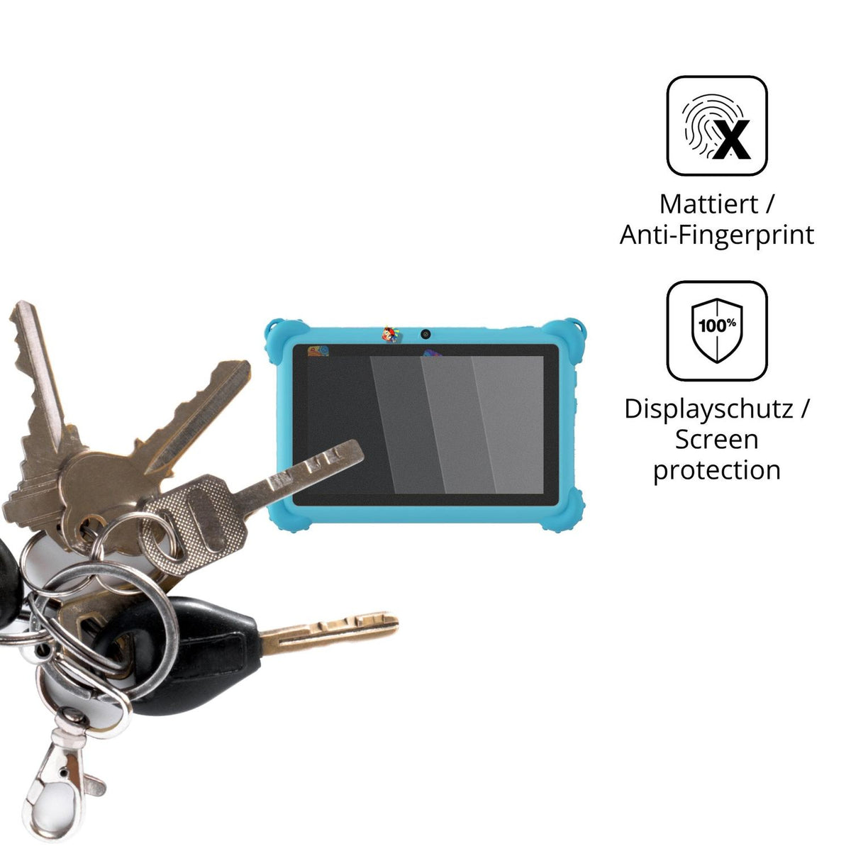 dipos Displayschutz für C idea CM91, mattierte Oberfläche, Blickschutzfilter und perfekter Passform