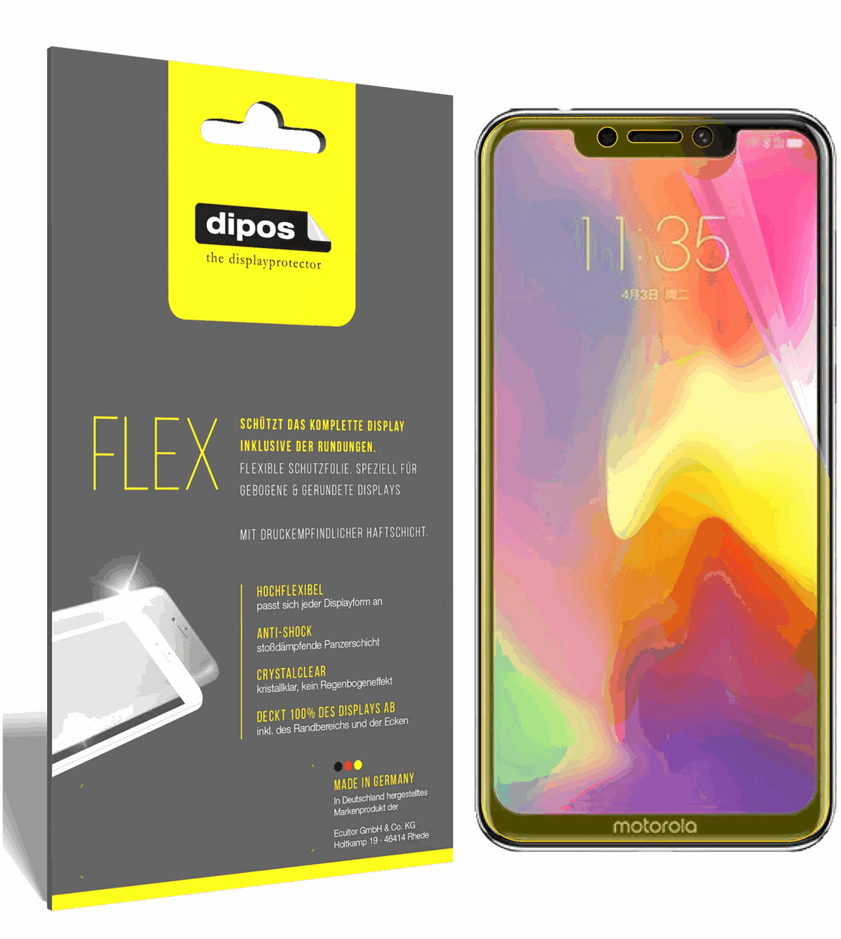 3x 3D Full Cover Schutzfolie für Motorola P30