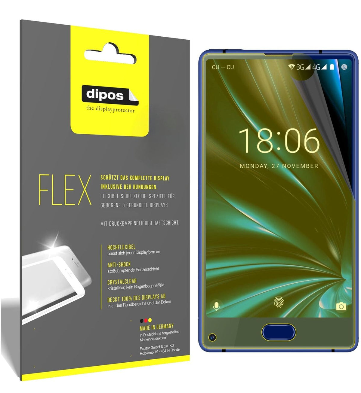 3x 3D Full Cover Schutzfolie für Doogee MIX Lite