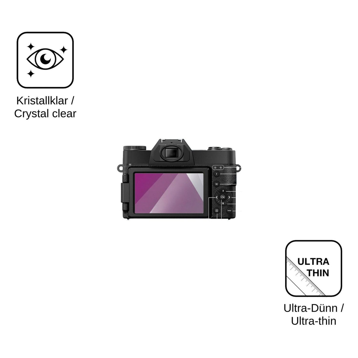 4x Schutzfolie klar für Camtryzine WD02-R10 Display-Schutzfolie