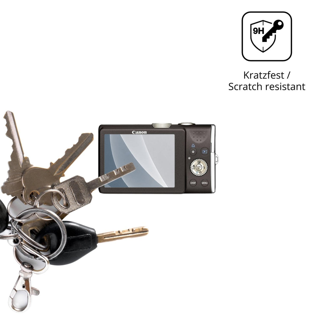 dipos Displayschutz für Canon PowerShot SX200 IS, mattierte Oberfläche, robuste Festigkeit und perfekte Passform