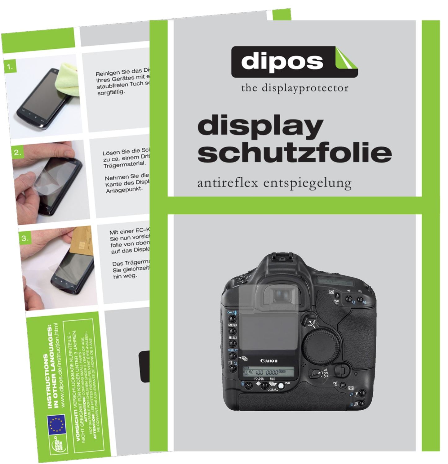 6x Schutzfolie matt für Canon Eos 1DS Mark II Display-Schutzfolie
