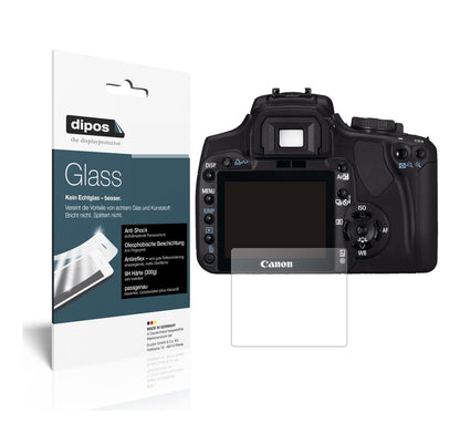 Matte Displayschutzfolie von dipos passend für Canon EOS 400D, 9H kratzfest und blasenfrei montiert
