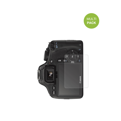 CanonEOS 550D mit aufgebrachter dipos Displayschutzfolie, die lästige Fingerabdrücke minimiert