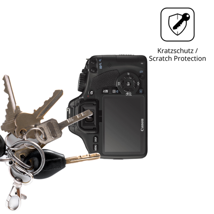 Schutz gegen Kratzer auf dem Canon EOS 550D Glas durch Schlüssel oder Ähnliches
