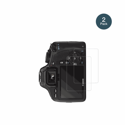 CanonEOS 550D mit aufgebrachter dipos Flex Schutzfolie, glasklare Darstellung ohne Einschränkungen
