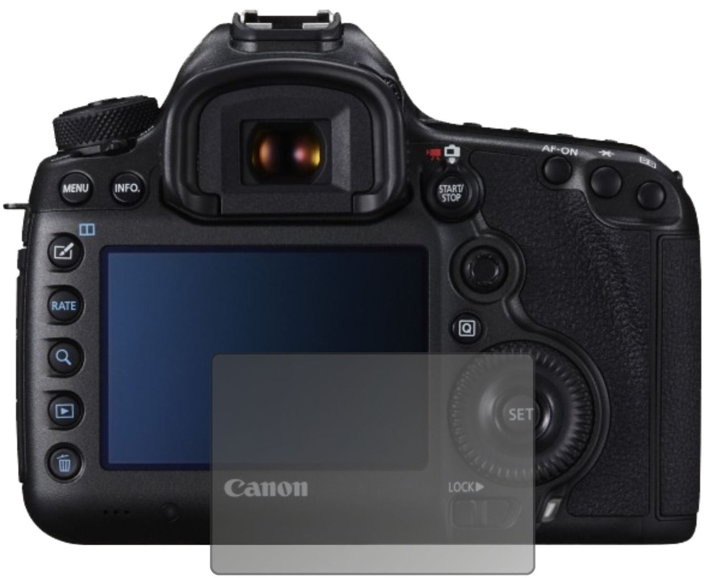 Blickschutzfolie von dipos passend für Canon EOS 5DS R, präziser Zuschnitt und blasenfrei montiert