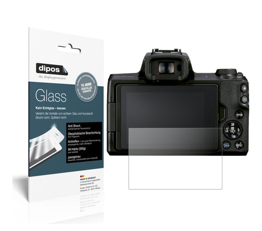 Matte Displayschutzfolie von dipos passend für Canon EOS M50 Mark II, 9H kratzfest und blasenfrei montiert