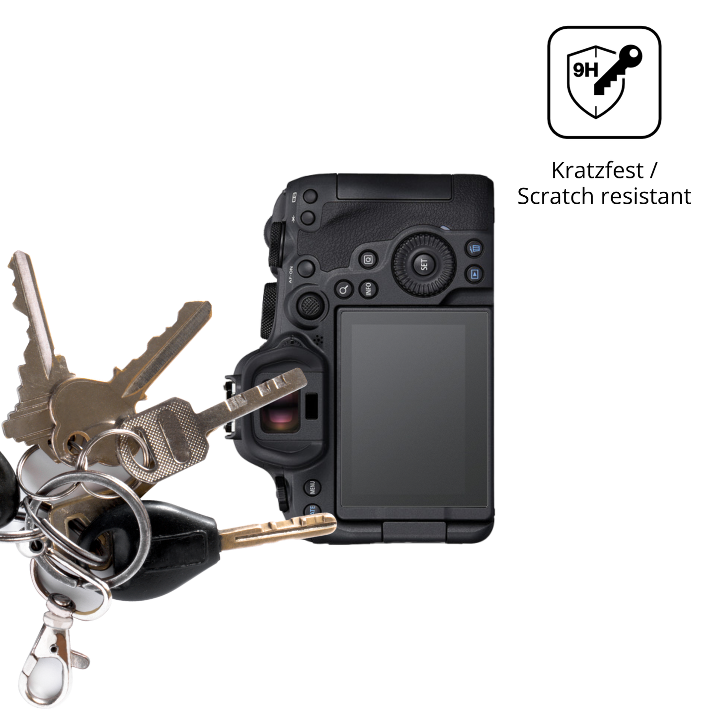 dipos Displayschutz für Canon EOS R6 Mark II, mattierte Oberfläche, robuste Festigkeit und perfekte Passform