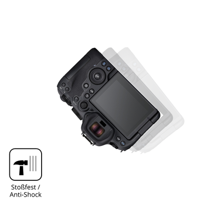 Schutz gegen Kratzer auf dem Canon EOS R6 Mark II Glas durch Schlüssel, Stöße gegen die Tischkante oder Stürze