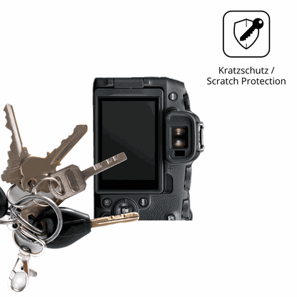 Schutz gegen Kratzer auf dem Canon EOS R8 Glas durch Schlüssel oder Ähnliches
