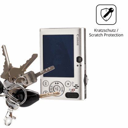 Schutz gegen Kratzer auf dem Canon IXUS 80 IS Glas durch Schlüssel oder Ähnliches
