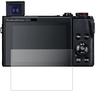 CanonPowerShot G5X Mark II mit aufgebrachter dipos Panzerfolie, die lästige Fingerabdrücke minimiert