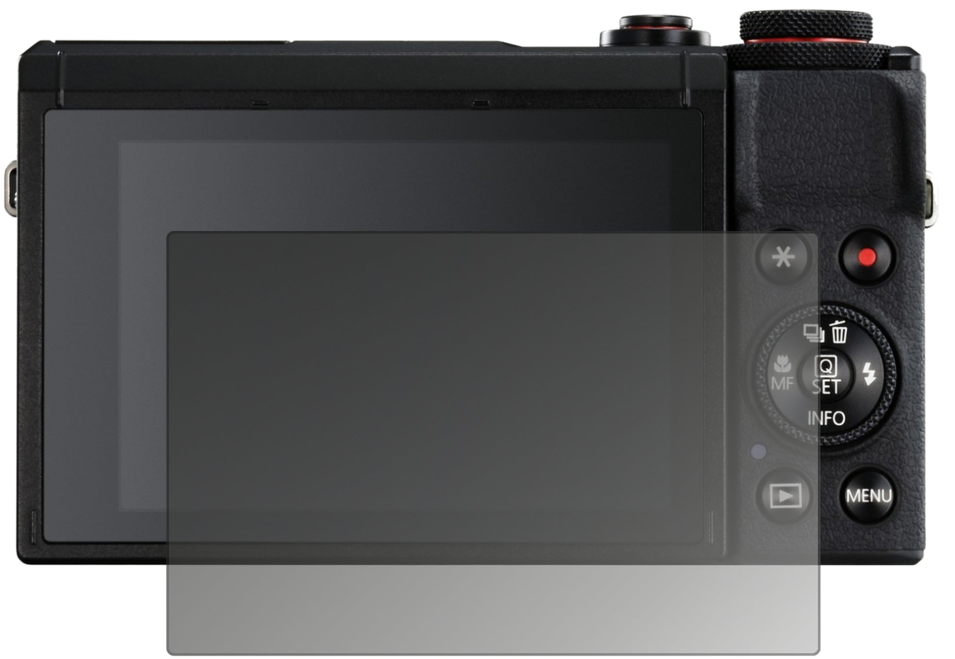 Blickschutzfolie von dipos passend für Canon PowerShot G7X Mark III, präziser Zuschnitt und blasenfrei montiert