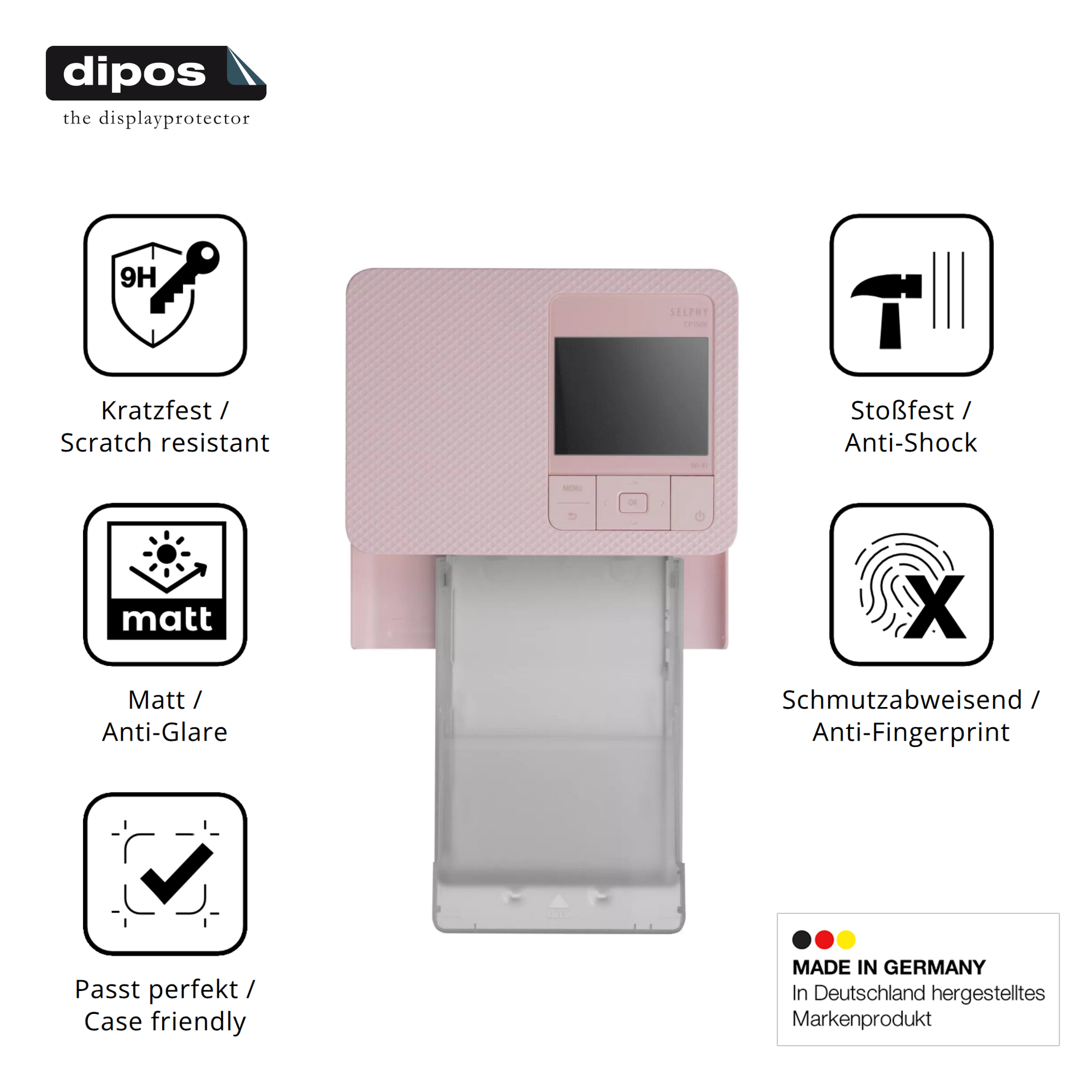 Displayschutz hergestellt in Deutschland, höchste Qualität made in Germany