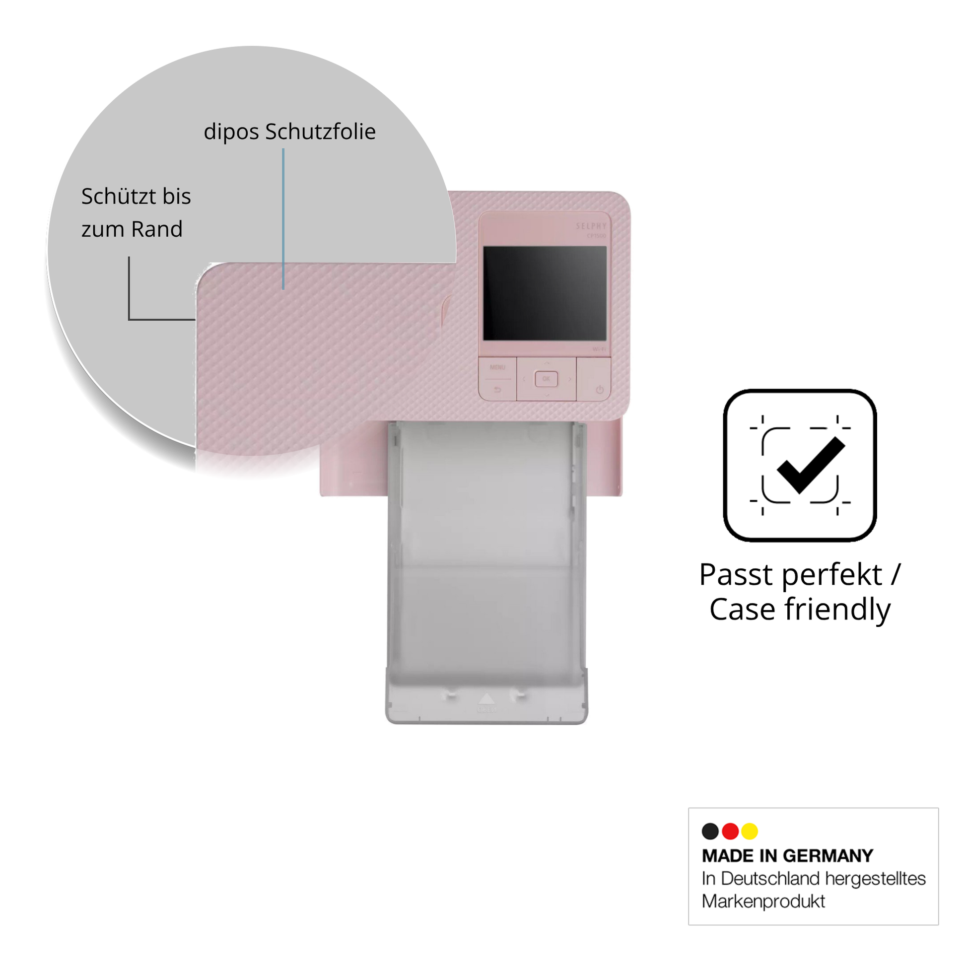 Besonders flexibler Displayschutz mit Anti-Shock-Schicht im Materialmix