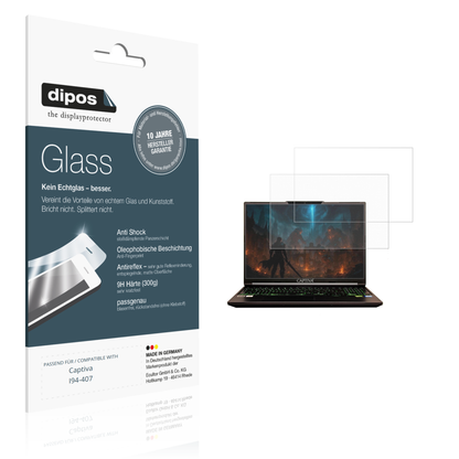 Matte Displayschutzfolie von dipos passend für Captiva I94-407, 9H kratzfest und blasenfrei montiert