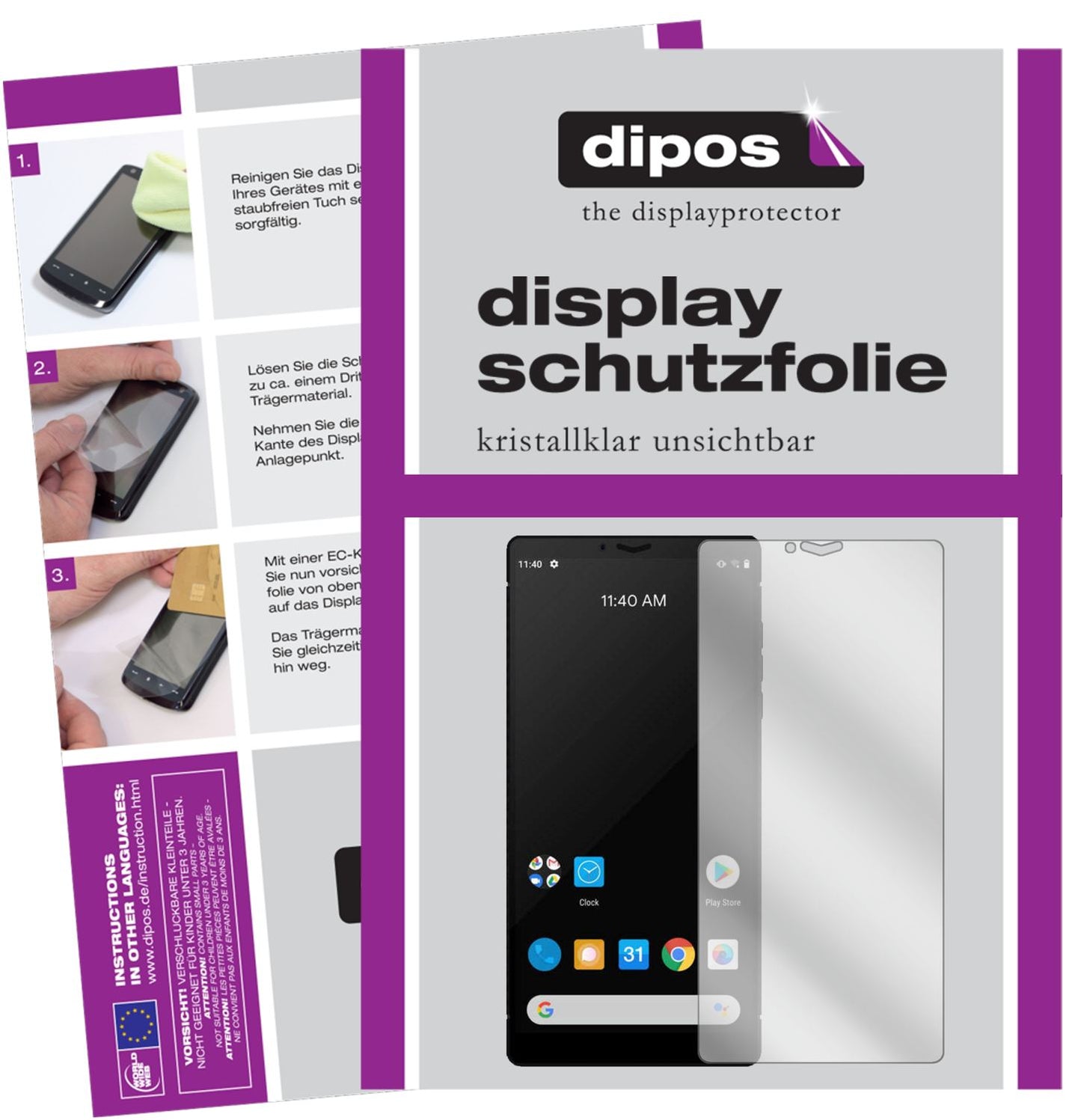 2x Schutzfolie klar für Carbon 1 Mark II Display-Schutzfolie