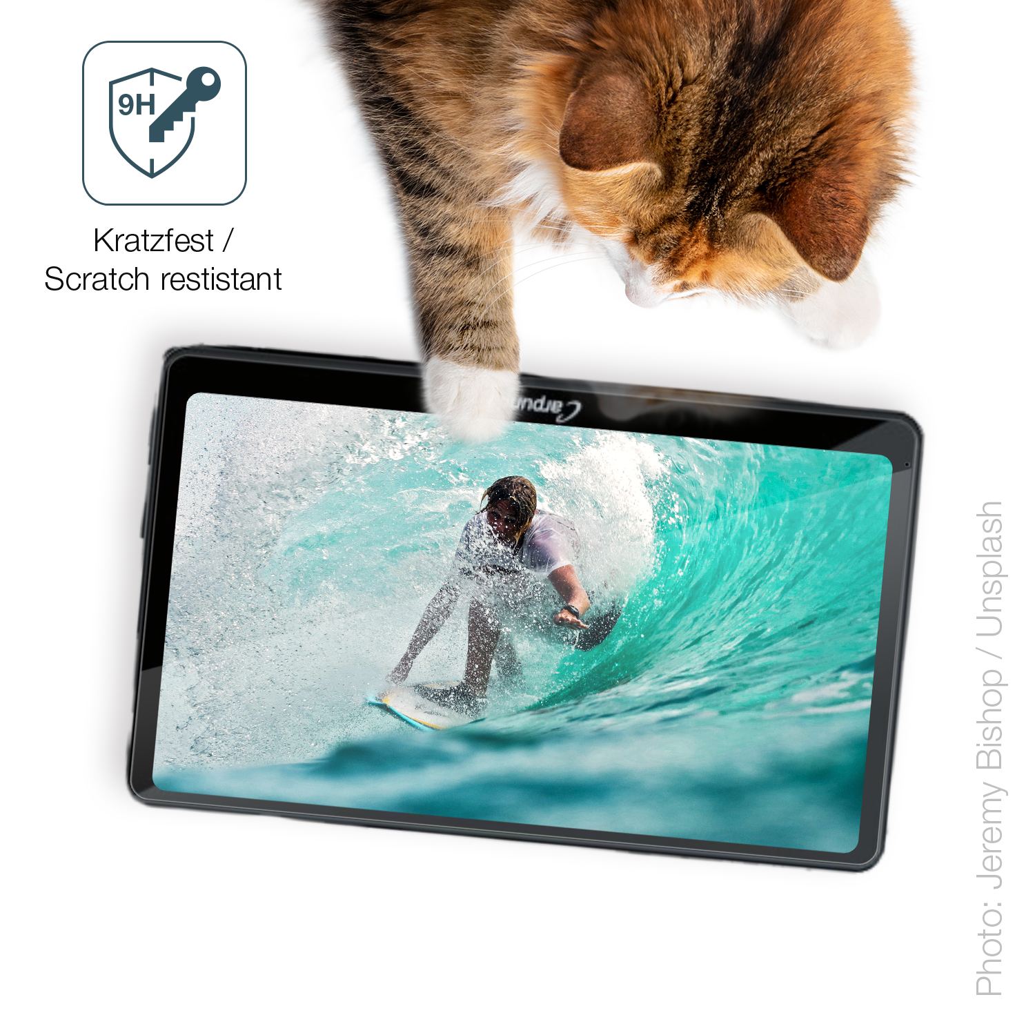 dipos Displayschutz für Carpuride YT101S, transparente Oberfläche, perfekte Passform auch für die Rundungen