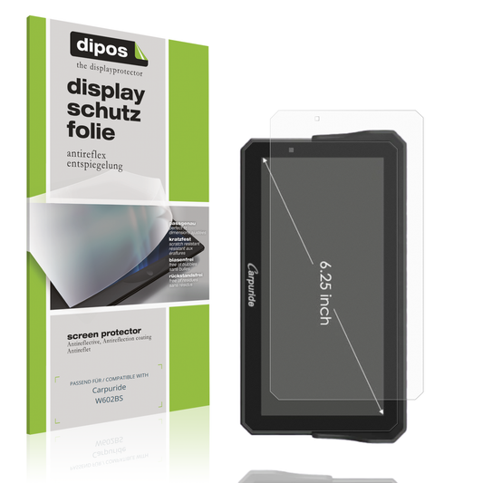 Matte Displayschutzfolie von dipos passend für Carpuride W602BS, präziser Zuschnitt und blasenfrei montiert