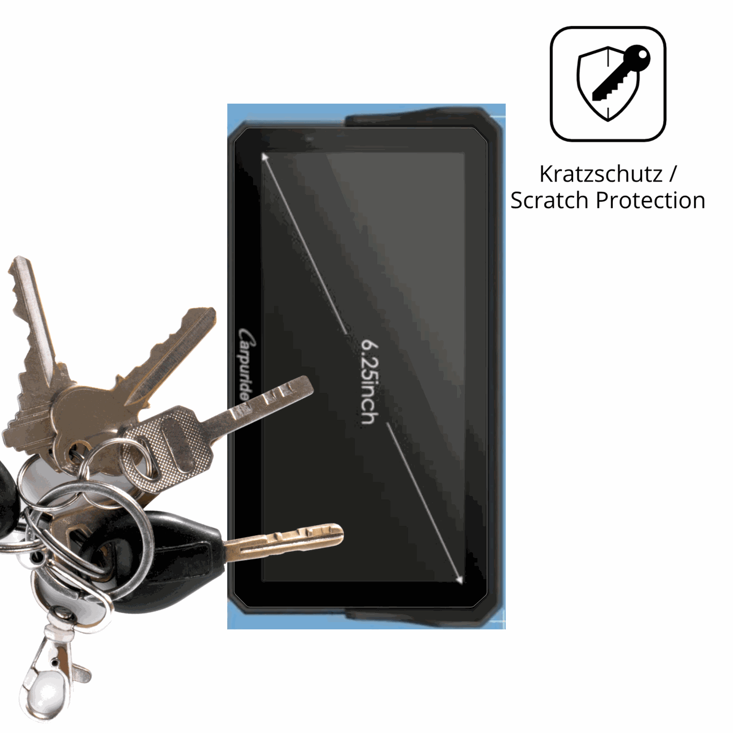 2x Schutzfolie klar für Carpuride W602BS Pro Display-Schutzfolie