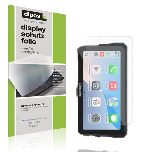 Matte Displayschutzfolie von dipos passend für Carpuride W602S Pro, präziser Zuschnitt und blasenfrei montiert