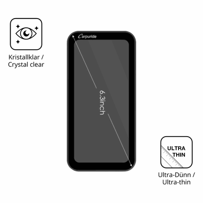 2x Schutzfolie klar für Carpuride W603B 6.3 Zoll Display-Schutzfolie