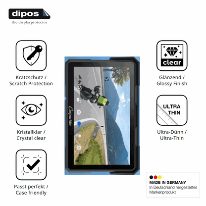 2x Schutzfolie klar für Carpuride W702 Plus 7 Zoll Display-Schutzfolie