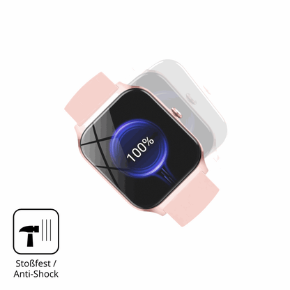 Schutz gegen Kratzer auf dem cascho1.85 damen smartwatch Glas durch Schlüssel, Stöße gegen die Tischkante oder Stürze