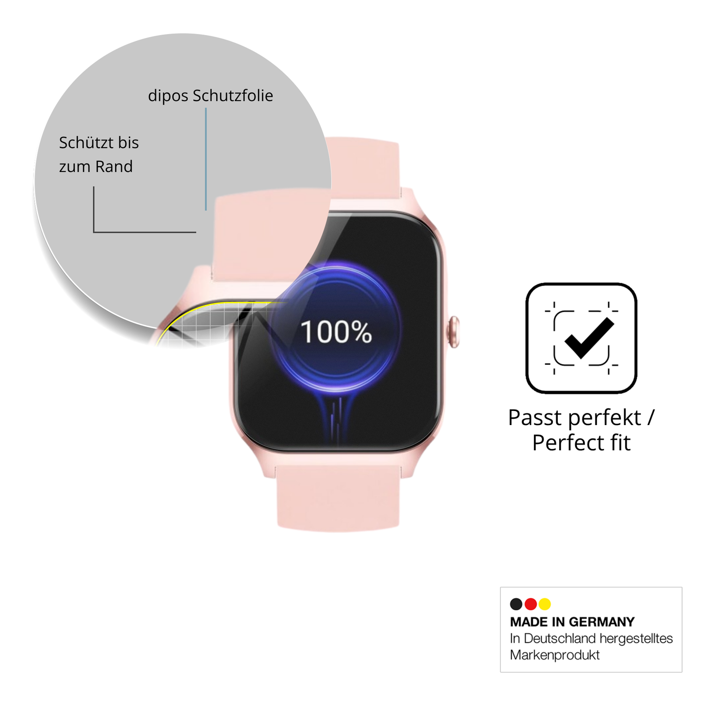 Besonders flexibler Displayschutz mit Anti-Shock-Schicht im Materialmix