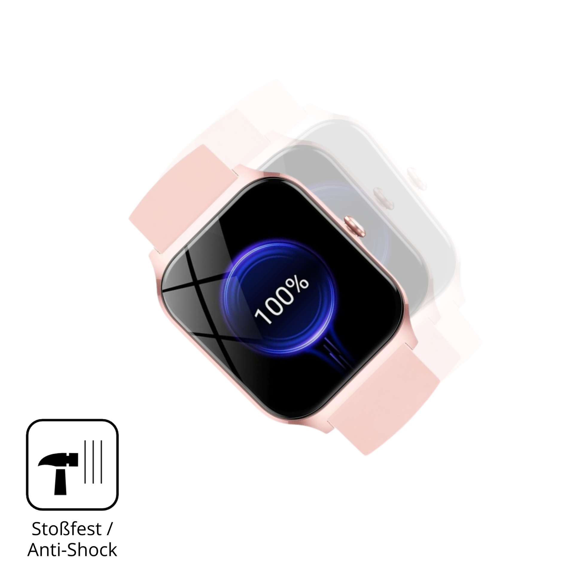 Schutz gegen Kratzer auf dem cascho1.85 damen smartwatch Glas durch Schlüssel oder Ähnliches