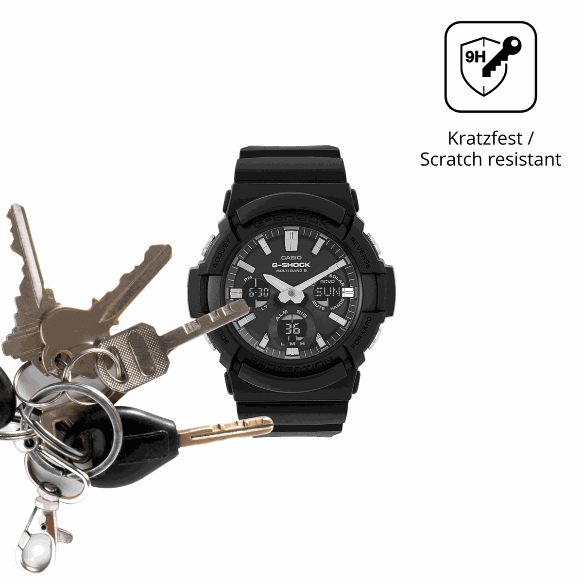 dipos Displayschutz f�r Casio G-Shock GAW-100, mattierte Oberfl�che, robuste Festigkeit und perfekte Passform