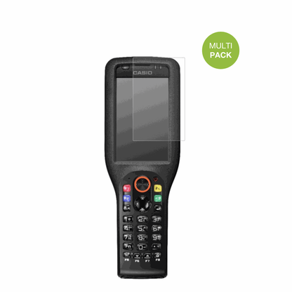 CasioDT-X450 mit aufgebrachter dipos Displayschutzfolie, die lästige Fingerabdrücke minimiert