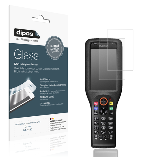 Matte Displayschutzfolie von dipos passend für Casio DT-X450, 9H kratzfest und blasenfrei montiert