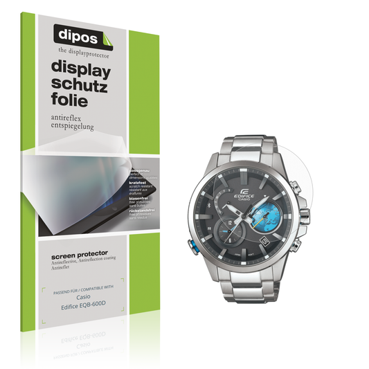 Matte Displayschutzfolie von dipos passend für Casio Edifice EQB-600D, präziser Zuschnitt und blasenfrei montiert