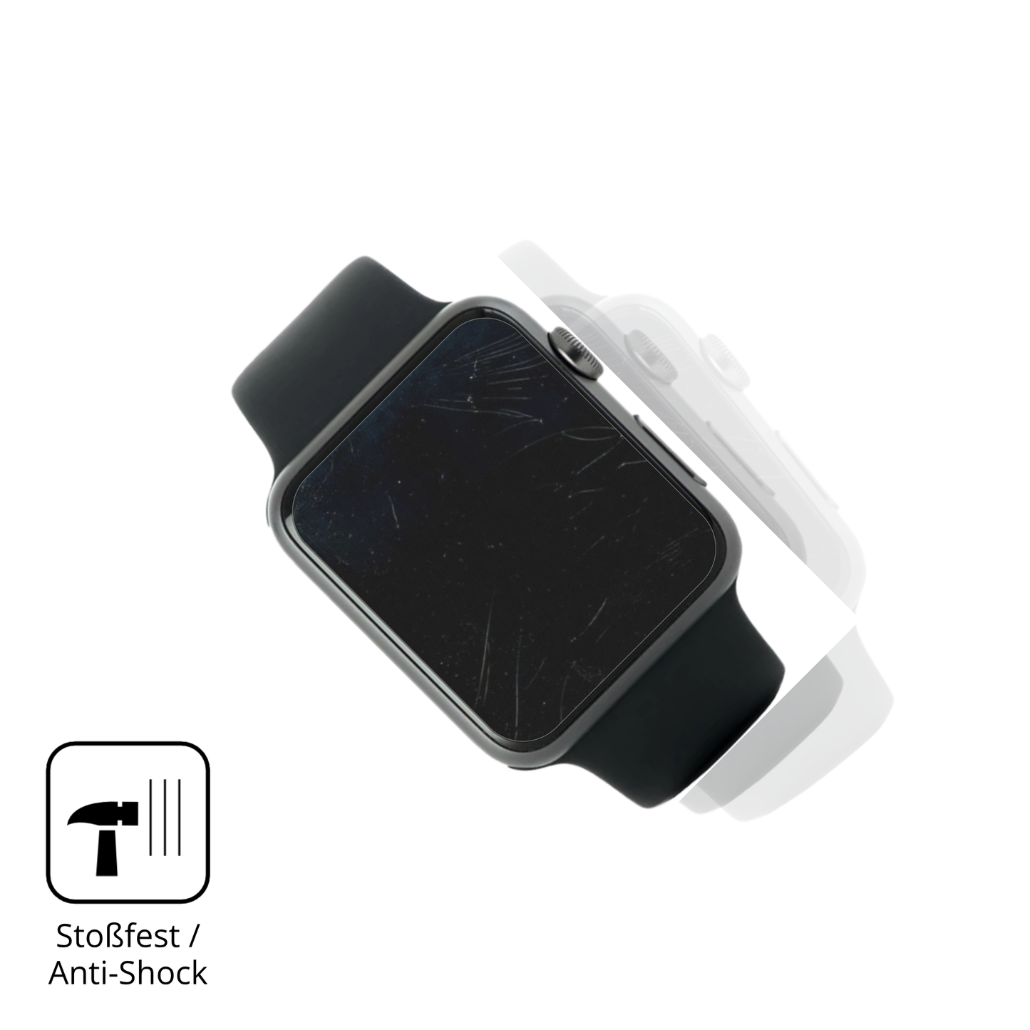 Schutz gegen Kratzer auf dem Casio G-Shock GM-2100M Glas durch Schlüssel, Stöße gegen die Tischkante oder Stürze