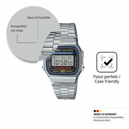 6x Schutzfolie matt für Casio Iconic A168WA-1 Display-Schutzfolie