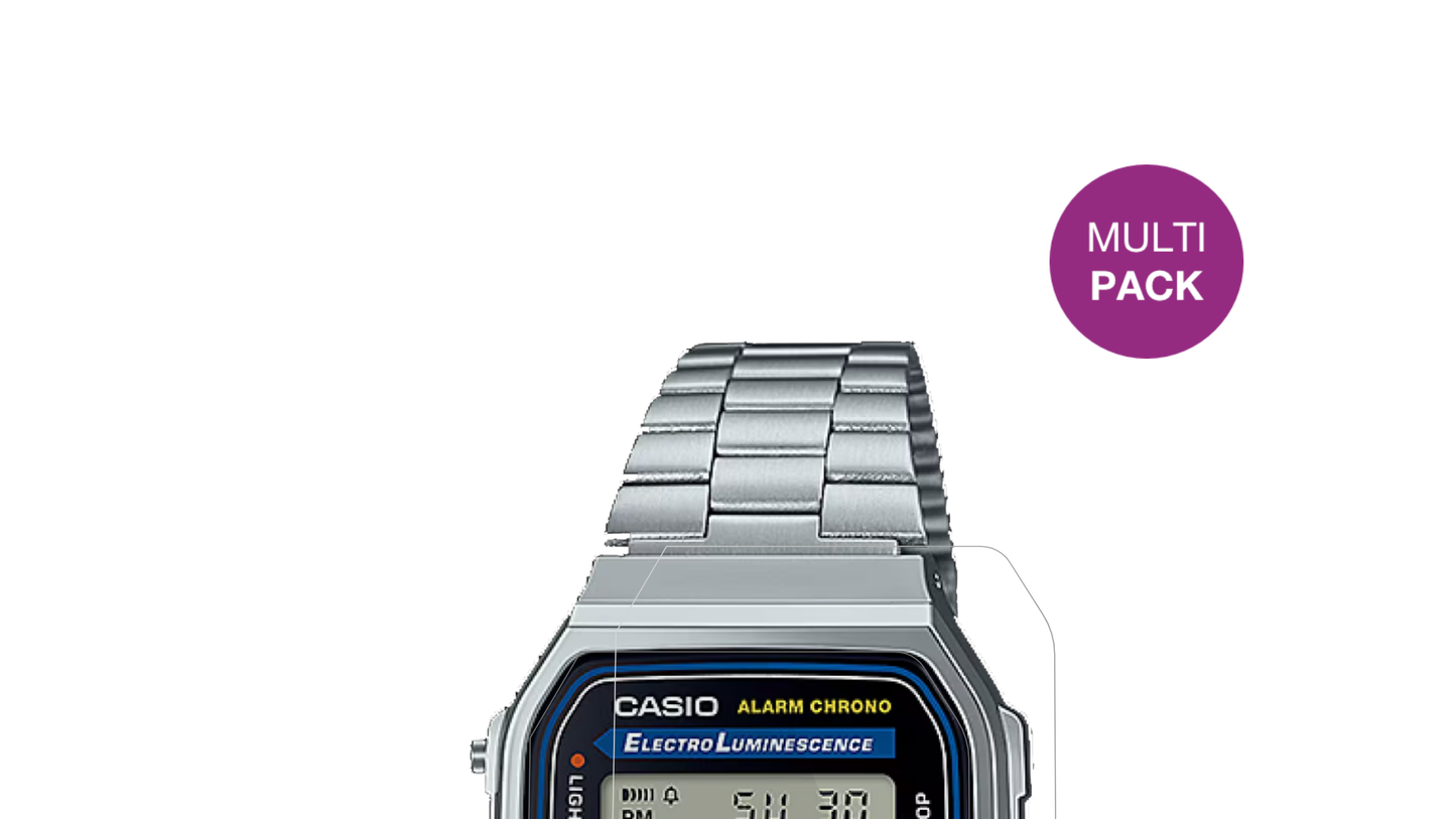 6x Schutzfolie klar für Casio Iconic A168WA-1 Display-Schutzfolie