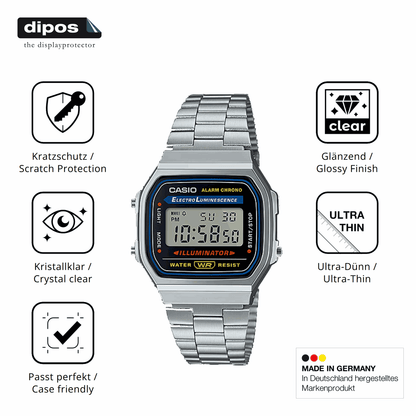 6x Schutzfolie klar für Casio Iconic A168WA-1 Display-Schutzfolie
